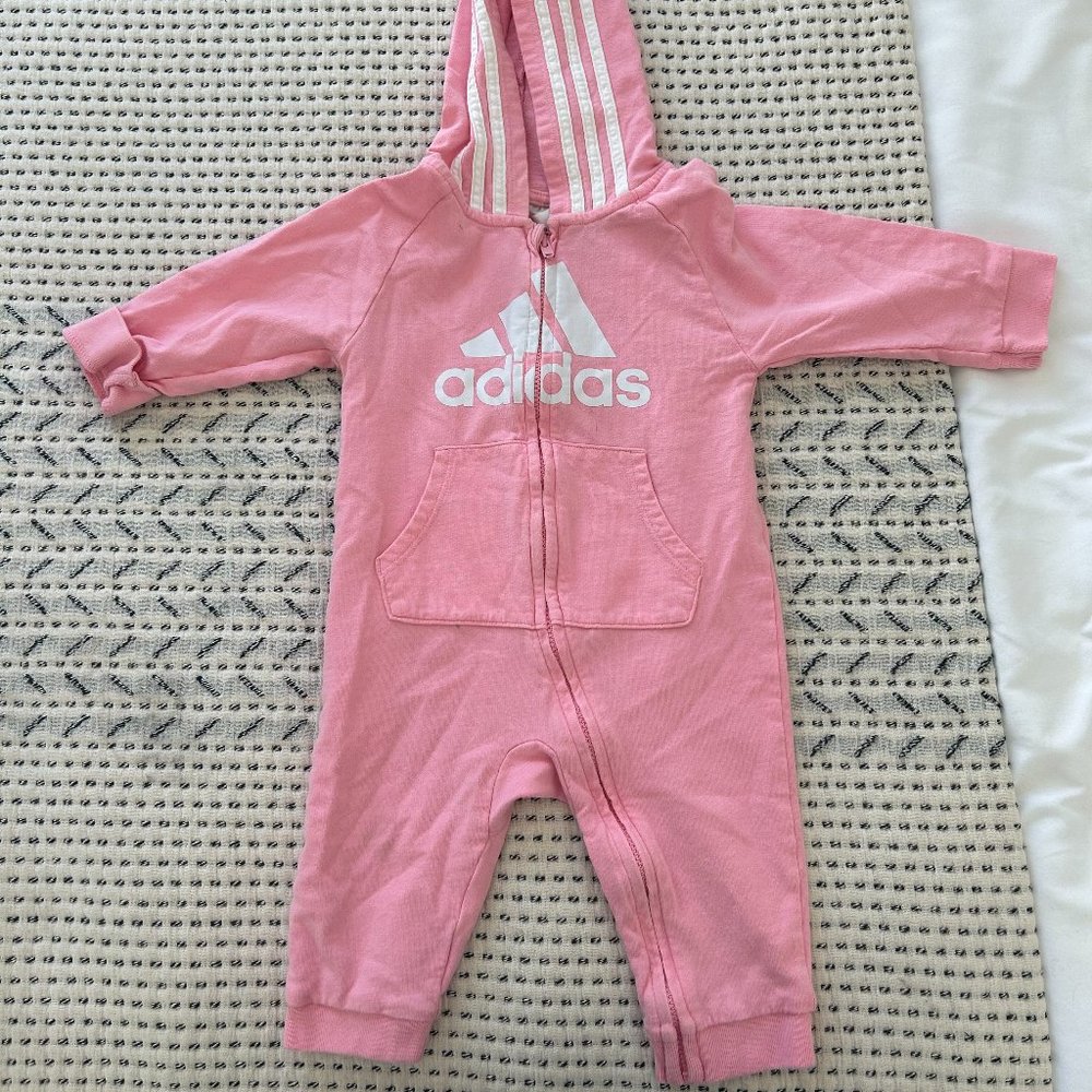 Adidas Pink Baby Onesie